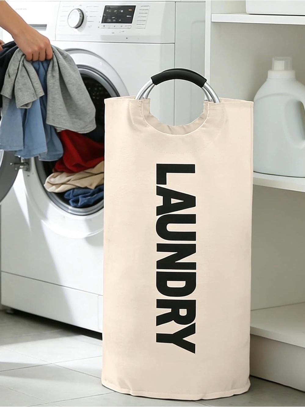 Canvas Laundry Hamper with Handles